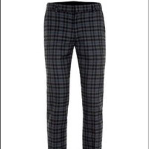 Topman full suit checkered gray and blue
